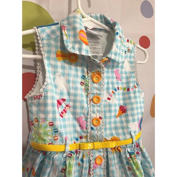 Nannette Kids Sleeveless Dress With Belt Size 2T - Picture 2 of 14